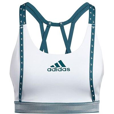 Sportovní podprsenka Adidas DRST BRANDED B XS Bílá Sportovní podprsenka Adidas DRST BRANDED B XS Bílá