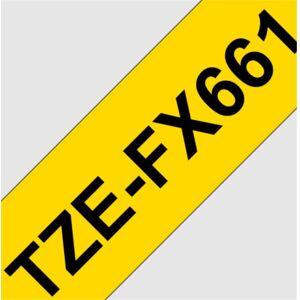 BROTHER TZE-FX661, žlutá / černá, 36mm, TZEFX661 BROTHER TZE-FX661, žlutá / černá, 36mm, TZEFX661