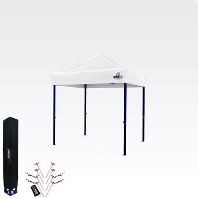 BRIMO Rozkládací stánek 2x2m: Ocel 45mm, 100% Nepromokavý - bez 3 stěn - Bílá 70% polyester, 30% PVC BRIMO Rozkládací stánek 2x2m: Ocel 45mm, 100% Nepromokavý - bez 3 stěn - Bílá 70% polyester, 30% PVC