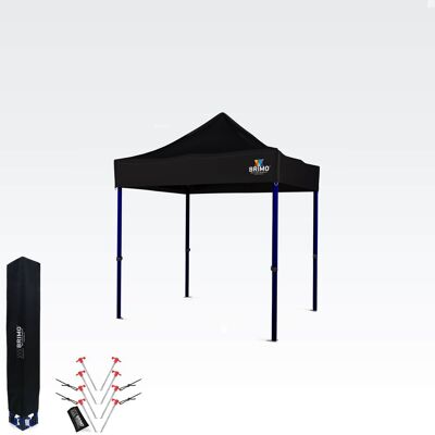 BRIMO Rozkládací stánek 2x2m: Ocel 45mm, 100% Nepromokavý - bez 3 stěn - Černá 70% polyester, 30% PVC BRIMO Rozkládací stánek 2x2m: Ocel 45mm, 100% Nepromokavý - bez 3 stěn - Černá 70% polyester, 30% PVC