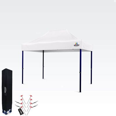 BRIMO Prodejní stánek 2x3m Rychle Skládací altán - bez 3 stěn - Bílá 70% polyester, 30% PVC BRIMO Prodejní stánek 2x3m Rychle Skládací altán - bez 3 stěn - Bílá 70% polyester, 30% PVC
