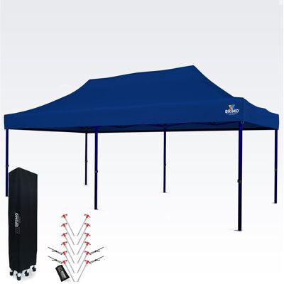 BRIMO Nepromokavý párty stan 3x6m – Bezstarostná oslava pod 16,5m² střechou - bez 3 stěn - Modrá 70% polyester, 30% PVC BRIMO Nepromokavý párty stan 3x6m – Bezstarostná oslava pod 16,5m² střechou - bez 3 stěn - Modrá 70% polyester, 30% PVC