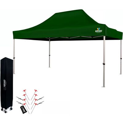 BRIMO Zahradní párty stan 3x4,5 m: Váš koutek pro relaxaci a oslavy - bez stěn - Zelená 70% polyester, 30% PVC BRIMO Zahradní párty stan 3x4,5 m: Váš koutek pro relaxaci a oslavy - bez stěn - Zelená 70% polyester, 30% PVC