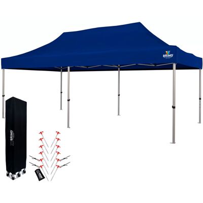 BRIMO Nůžkový stan 3x6 m ALU bez stěn - Hliníkový rám, Vodotěsný - bez stěn - Modrá 70% polyester, 30% PVC BRIMO Nůžkový stan 3x6 m ALU bez stěn - Hliníkový rám, Vodotěsný - bez stěn - Modrá 70% polyester, 30% PVC