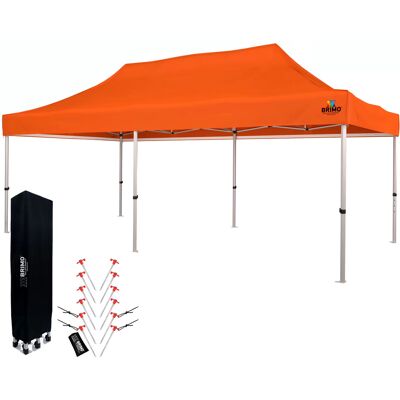 BRIMO Nůžkový stan 3x6 m ALU bez stěn - Hliníkový rám, Vodotěsný - bez stěn - Oranžová 70% polyester, 30% PVC BRIMO Nůžkový stan 3x6 m ALU bez stěn - Hliníkový rám, Vodotěsný - bez stěn - Oranžová 70% polyester, 30% PVC