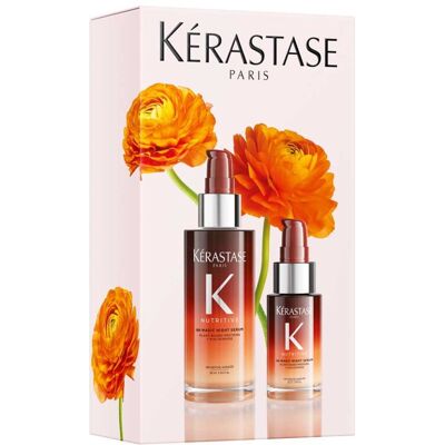 Kérastase Nutritive Magic Night Serum Duo Spring Set – noční regenerační sérum pro hebké a zářivé vlasy 90 ml + 30 ml Kérastase Nutritive Magic Night Serum Duo Spring Set – noční regenerační sérum pro hebké a zářivé vlasy 90 ml + 30 ml