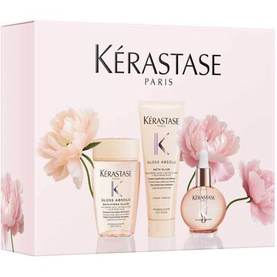 Kérastase Gloss Absolu Oil Spring Set – Bain Hydra-Gloss šampon 80 ml + Fondant Hydra-Gloss kondicionér 75 ml + Glaze Drops olej 45 ml Kérastase Gloss Absolu Oil Spring Set – Bain Hydra-Gloss šampon 80 ml + Fondant Hydra-Gloss kondicionér 75 ml + Glaze Drops olej 45 ml