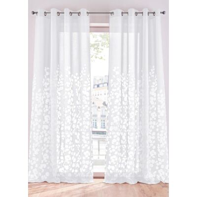 bonprix Vypalovaná záclona s listy (1 ks v balení) - unisex - v/š: 245/140 cm bonprix Vypalovaná záclona s listy (1 ks v balení) - unisex - v/š: 245/140 cm