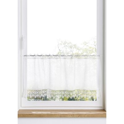 bonprix Vitrážková záclona s háčkovaným lemem - unisex - v/š: 60/115 cm bonprix Vitrážková záclona s háčkovaným lemem - unisex - v/š: 60/115 cm