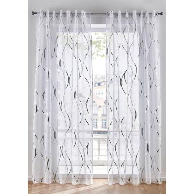bonprix Záclona s lesklým potiskem a skrytými poutky, také extra dlouhá (1 ks v balení) - unisex - v/š: 245/140 cm bonprix Záclona s lesklým potiskem a skrytými poutky, také extra dlouhá (1 ks v balení) - unisex - v/š: 245/140 cm
