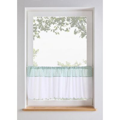 bonprix Vitrážková záclona z organické bavlny s kostkami - unisex - v/š: 45/120 cm bonprix Vitrážková záclona z organické bavlny s kostkami - unisex - v/š: 45/120 cm