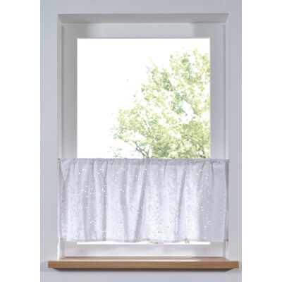 bonprix Vitrážková záclona s dírkovanou výšivkou, z organické bavlny - unisex - v/š: 30/120 cm bonprix Vitrážková záclona s dírkovanou výšivkou, z organické bavlny - unisex - v/š: 30/120 cm