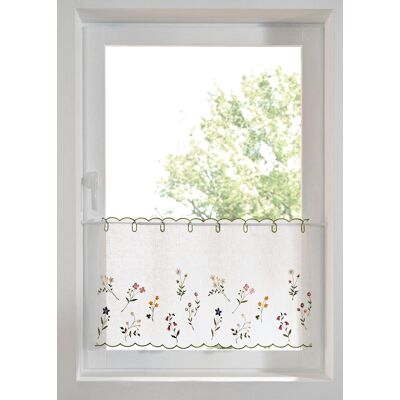bonprix Vitrážková záclona s květinovou výšivkou - unisex - v/š: 45/115 cm bonprix Vitrážková záclona s květinovou výšivkou - unisex - v/š: 45/115 cm