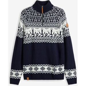 bonprix Námořnický svetr s norským vzorem a límečkem na zip - Muž - 68/70 (4XL) bonprix Námořnický svetr s norským vzorem a límečkem na zip - Muž - 68/70 (4XL)