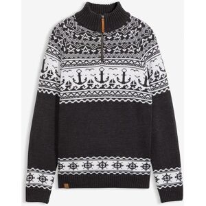 bonprix Námořnický svetr s norským vzorem a límečkem na zip - Muž - 72/74 (5XL) bonprix Námořnický svetr s norským vzorem a límečkem na zip - Muž - 72/74 (5XL)