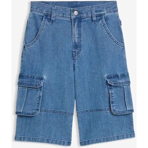 bonprix Cargo džínové bermudy s nastavitelným pasem, Loose Fit - Chlapci - 170 bonprix Cargo džínové bermudy s nastavitelným pasem, Loose Fit - Chlapci - 170