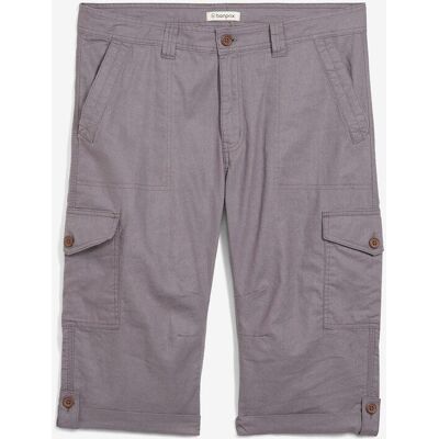 bonprix Dlouhé cargo bermudy Regular Fit, ze vzdušné lněné směsi - Muž - 48 bonprix Dlouhé cargo bermudy Regular Fit, ze vzdušné lněné směsi - Muž - 48