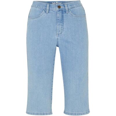 bonprix Džínové bermudy Slim Fit, High Waist, ke kolenům - Žena - 40 bonprix Džínové bermudy Slim Fit, High Waist, ke kolenům - Žena - 40
