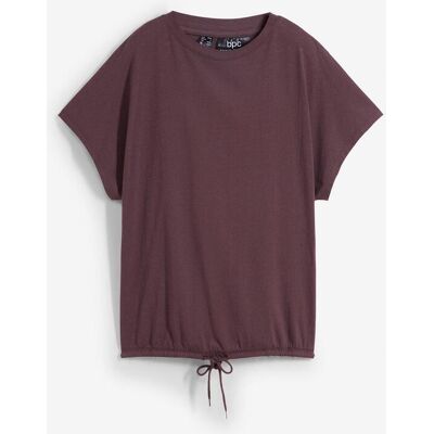 bonprix Tričko s tkaničkou ve spodním lemu, ze směsi bavlny s viskózou - Žena - 48/50 (XL) bonprix Tričko s tkaničkou ve spodním lemu, ze směsi bavlny s viskózou - Žena - 48/50 (XL)