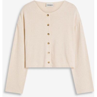 bonprix Žebrovaný kabátek z jemné pleteniny - Žena - 48/50 (XL) bonprix Žebrovaný kabátek z jemné pleteniny - Žena - 48/50 (XL)