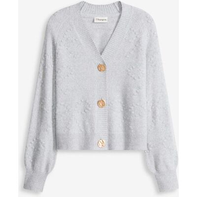 bonprix Strukturovaný pletený kabátek - Žena - 48/50 (XL) bonprix Strukturovaný pletený kabátek - Žena - 48/50 (XL)