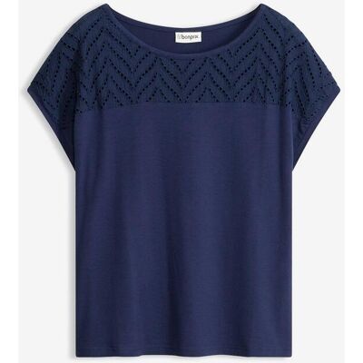 bonprix Krajkové tričko z měkké viskózy - Žena - 48/50 (XL) bonprix Krajkové tričko z měkké viskózy - Žena - 48/50 (XL)