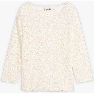 bonprix Vypasované krajkové triko - Žena - 48/50 (XL) bonprix Vypasované krajkové triko - Žena - 48/50 (XL)
