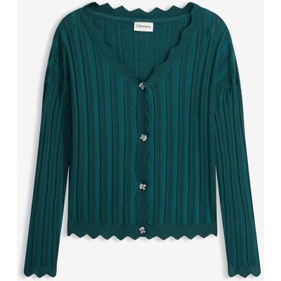 bonprix Krátký ažurový pletený kabátek - Žena - 48/50 (XL) bonprix Krátký ažurový pletený kabátek - Žena - 48/50 (XL)