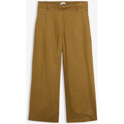 bonprix Culotte kalhoty z čistého lnu - Žena - 46 bonprix Culotte kalhoty z čistého lnu - Žena - 46