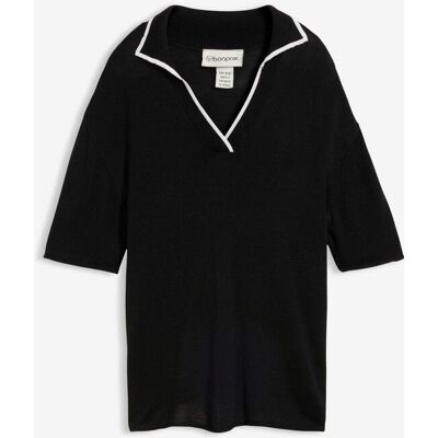 bonprix Polo triko z jemné pleteniny z viskózové směsi - Žena - 52/54 (XXL) bonprix Polo triko z jemné pleteniny z viskózové směsi - Žena - 52/54 (XXL)