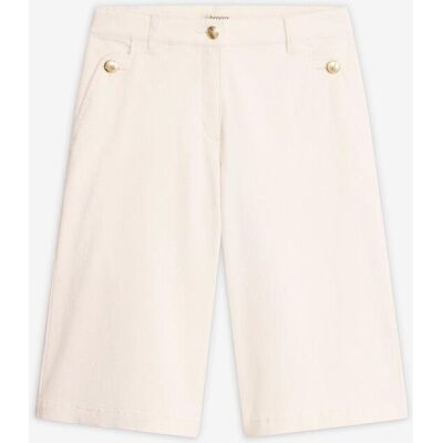 bonprix Bermudy Wide Leg z elastického keprového materiálu - Žena - 50 bonprix Bermudy Wide Leg z elastického keprového materiálu - Žena - 50