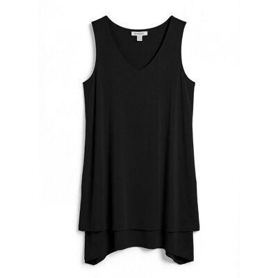 bonprix Dvouvrstvý dlouhý top z viskózové směsi - Žena - 56/58 (3XL) bonprix Dvouvrstvý dlouhý top z viskózové směsi - Žena - 56/58 (3XL)