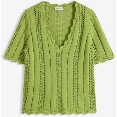 bonprix Pletené tričko s hlubokým výstřihem - Žena - 48/50 (XL) bonprix Pletené tričko s hlubokým výstřihem - Žena - 48/50 (XL)