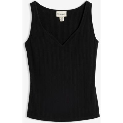 bonprix Žebrovaný top se srdcovým výstřihem - Žena - 52/54 (XXL) bonprix Žebrovaný top se srdcovým výstřihem - Žena - 52/54 (XXL)