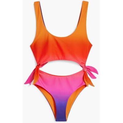 Desigual, Tie-Dye jednodílné plavky s výřezy, OranžOvá, XS Desigual, Tie-Dye jednodílné plavky s výřezy, OranžOvá, XS