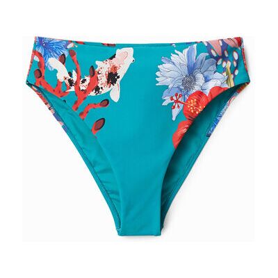 Desigual, Bikinové kalhotky korálové, Modrá, XS Desigual, Bikinové kalhotky korálové, Modrá, XS