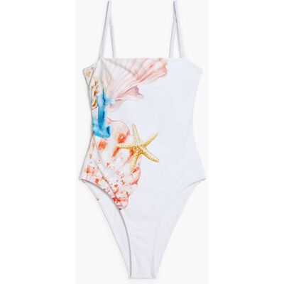 Desigual, Hvězdicové plavky s mušlemi, BíLá, S Desigual, Hvězdicové plavky s mušlemi, BíLá, S