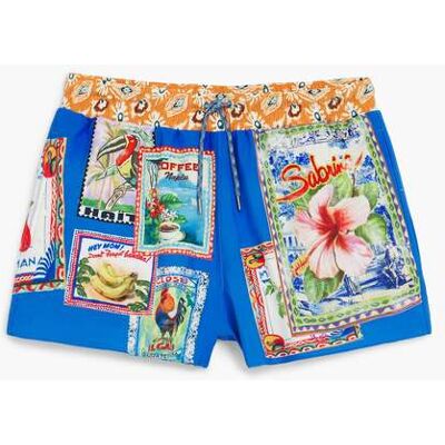 Desigual, Plavky s pohlednicovým motivem, Bavlna, Modrá, L Desigual, Plavky s pohlednicovým motivem, Bavlna, Modrá, L