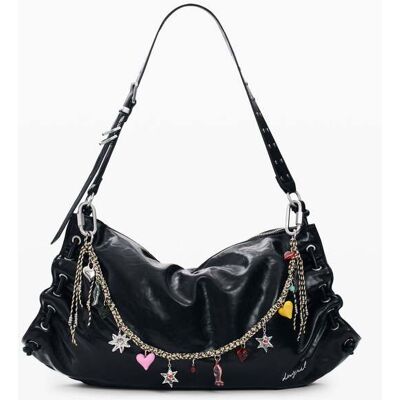Desigual, Crossbody kabelka, DáMske, Polyurethane, ČErná, U Desigual, Crossbody kabelka, DáMske, Polyurethane, ČErná, U