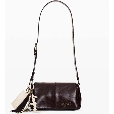 Desigual, malá třpytivá crossbody taška, DáMske, Polyurethane, HněDá, U Desigual, malá třpytivá crossbody taška, DáMske, Polyurethane, HněDá, U