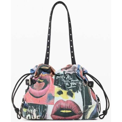 Desigual, Tištěná Shopper taška, DáMske, Bavlna, Modrá, U Desigual, Tištěná Shopper taška, DáMske, Bavlna, Modrá, U