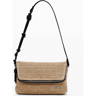 Desigual, Rafiová crossbody taška, Papier, BíLá, U Desigual, Rafiová crossbody taška, Papier, BíLá, U
