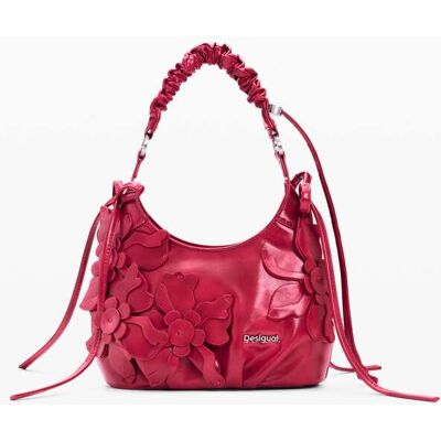 Desigual, malá kabelka s květinovými aplikacemi, DáMske, Polyurethane, ČErvená, U Desigual, malá kabelka s květinovými aplikacemi, DáMske, Polyurethane, ČErvená, U