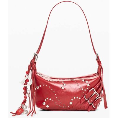 Desigual, Malá crossbody taška, DáMske, Polyurethane, ČErvená, U Desigual, Malá crossbody taška, DáMske, Polyurethane, ČErvená, U