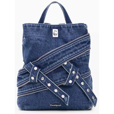 Desigual, Mini denimový batoh, DáMske, Bavlna, Modrá, U Desigual, Mini denimový batoh, DáMske, Bavlna, Modrá, U