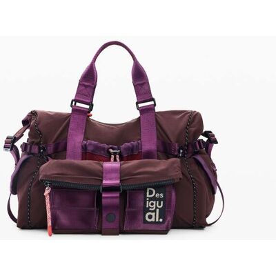 Desigual, Střední vícepozicní batoh z nylonu, DáMske, Polyamid, ČErvená, U Desigual, Střední vícepozicní batoh z nylonu, DáMske, Polyamid, ČErvená, U