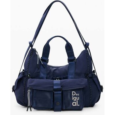 Desigual, Střední batoh, DáMske, Polyamid, Modrá, U Desigual, Střední batoh, DáMske, Polyamid, Modrá, U