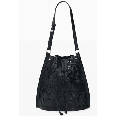 Desigual, Pletený batoh, DáMske, Polyurethane, ČErná, U Desigual, Pletený batoh, DáMske, Polyurethane, ČErná, U