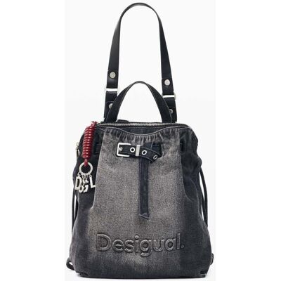 Desigual, Střední denimový batoh, DáMske, ČErná, U Desigual, Střední denimový batoh, DáMske, ČErná, U