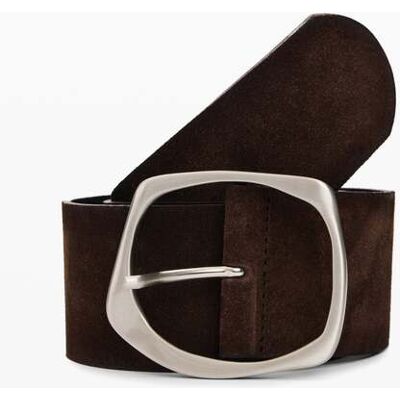 Desigual, Široký pásek z broušené kůže, Cow Leather, HněDá, 90 Desigual, Široký pásek z broušené kůže, Cow Leather, HněDá, 90